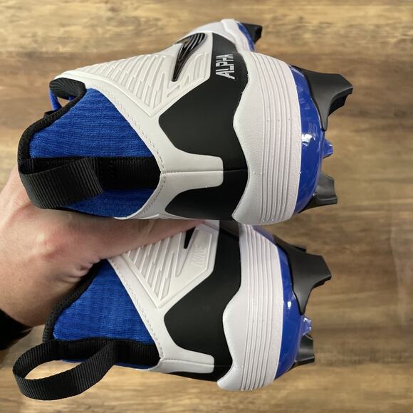 Nike Men’s 11.5 Alpha Menace Strong Football Cleats White/Hyper Royal II5139-101 - Picture 6 of 8